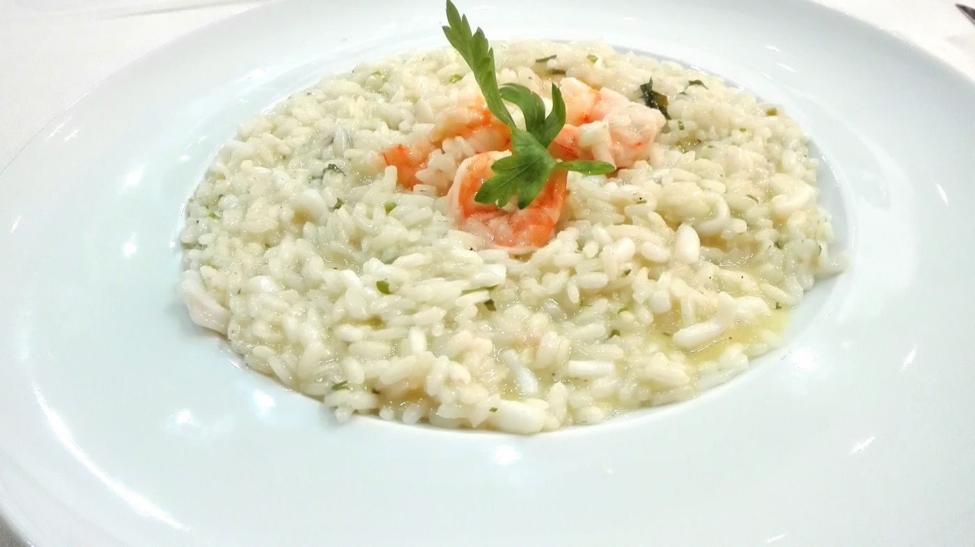 Risotto con gamberetti